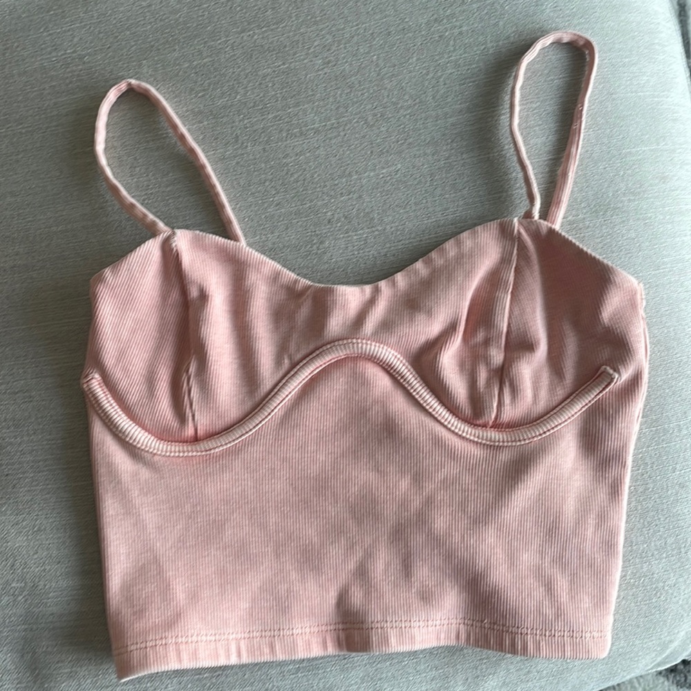 Light pink Forever21 crop tank top